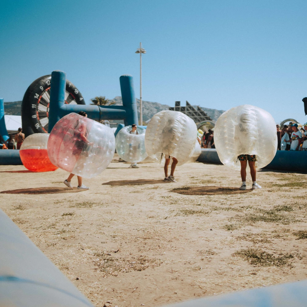 village animation delta festival bubble foot